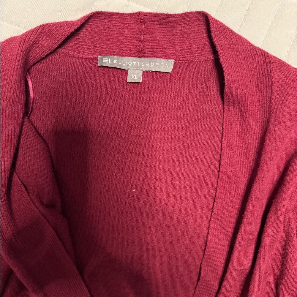 Elliott Lauren Women's Deep Red/wine Cardigan